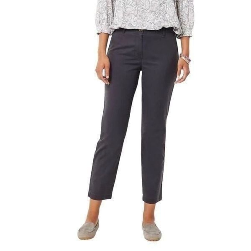 J2 j.jill‎ live in chino pants women 14 petite charcoal gray straight leg